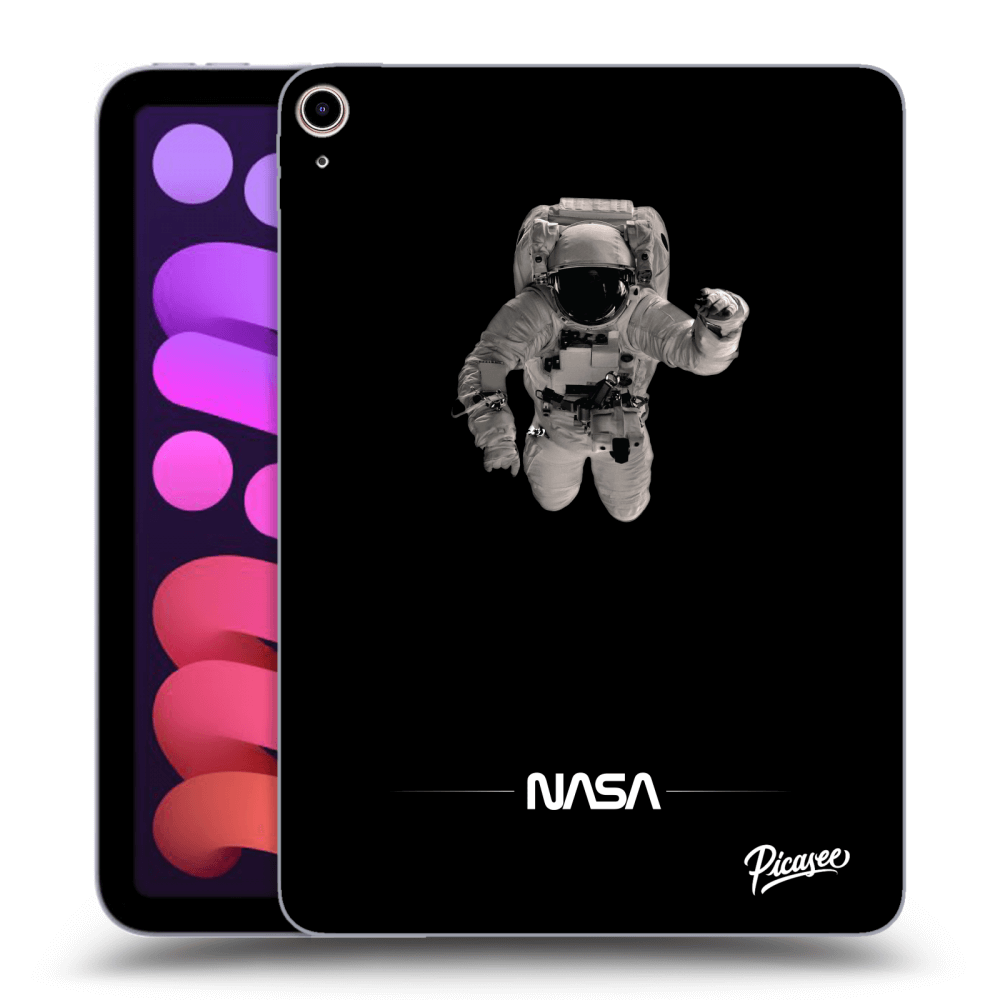 Picasee Schwarze Silikonhülle für Apple iPad mini 2021 (6. gen) - Astronaut Minimal