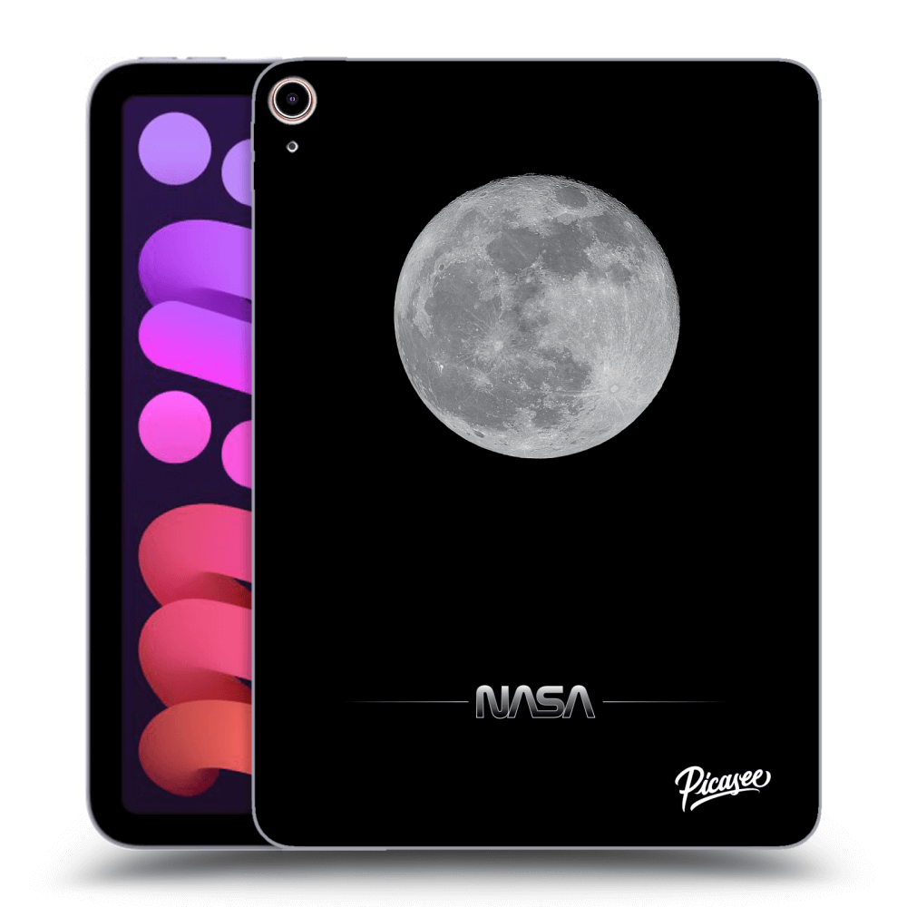 Picasee Schwarze Silikonhülle für Apple iPad mini 2021 (6. gen) - Moon Minimal