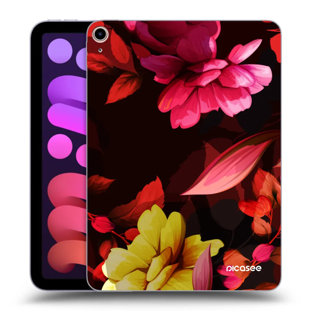 Picasee transparente Silikonhülle für Apple iPad mini 2021 (6. gen) - Dark Peonny