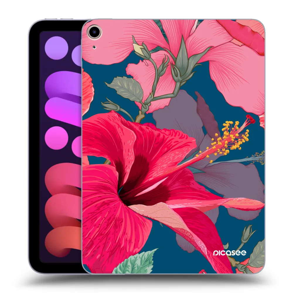 Picasee transparente Silikonhülle für Apple iPad mini 2021 (6. gen) - Hibiscus
