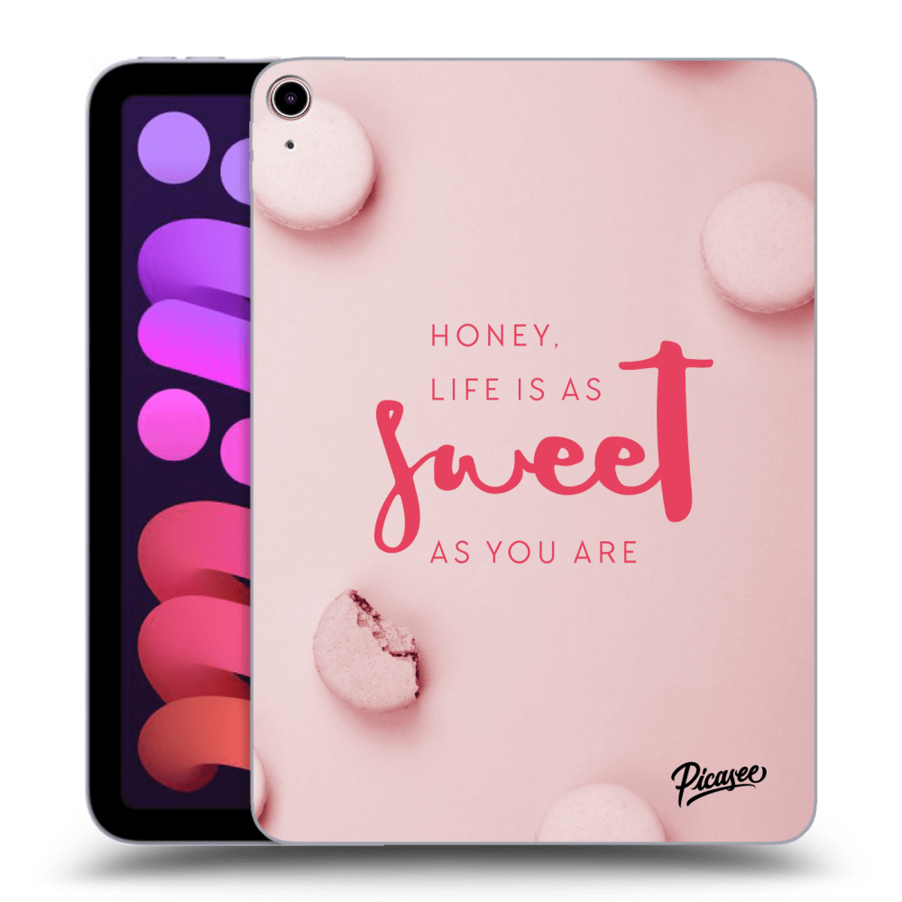 Picasee Schwarze Silikonhülle für Apple iPad mini 2021 (6. gen) - Life is as sweet as you are