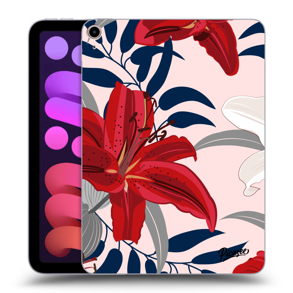 Picasee transparente Silikonhülle für Apple iPad mini 2021 (6. gen) - Red Lily