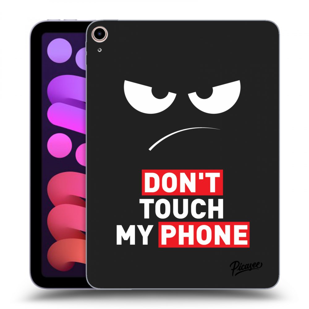 Picasee Schwarze Silikonhülle für Apple iPad mini 2021 (6. gen) - Angry Eyes - Transparent