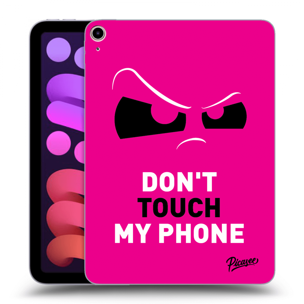 Picasee Schwarze Silikonhülle für Apple iPad mini 2021 (6. gen) - Cloudy Eye - Pink