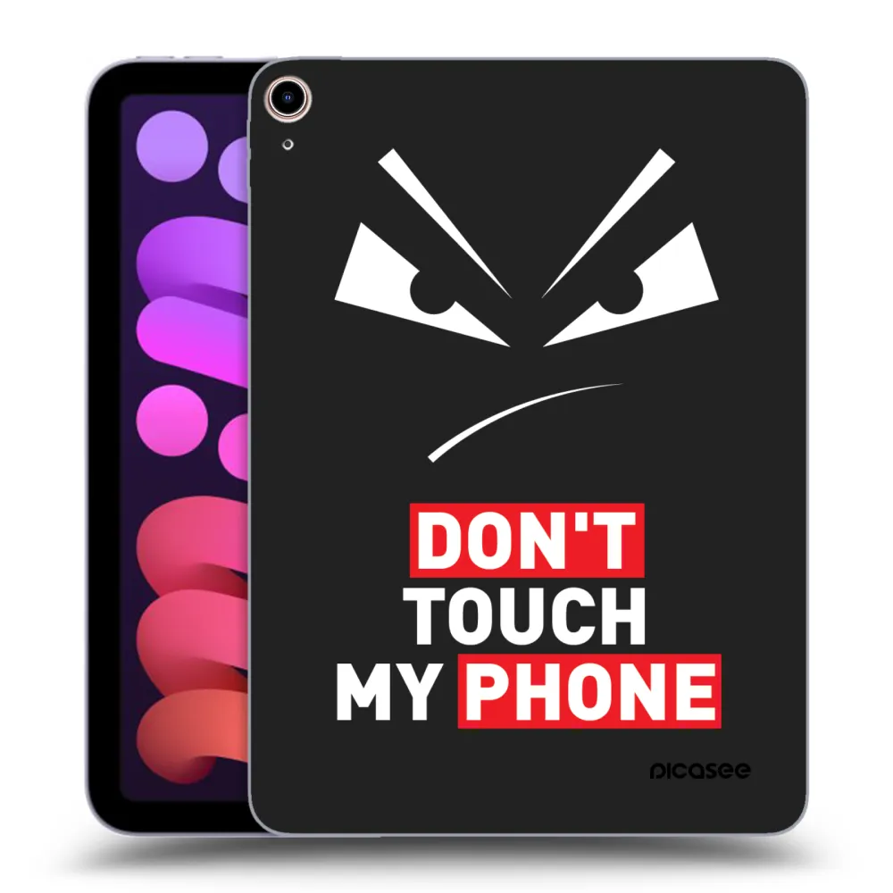 Picasee Schwarze Silikonhülle für Apple iPad mini 2021 (6. gen) - Evil Eye - Transparent