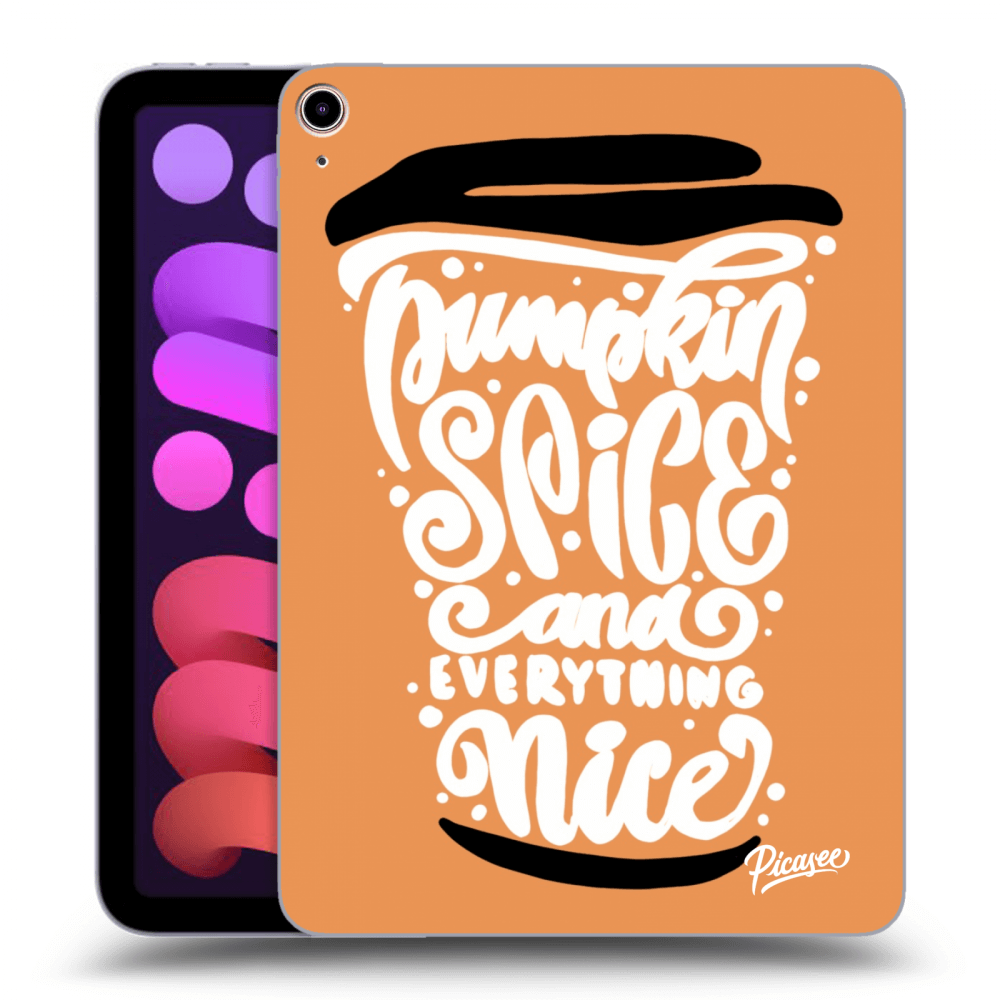 Picasee Schwarze Silikonhülle für Apple iPad mini 2021 (6. gen) - Pumpkin coffee