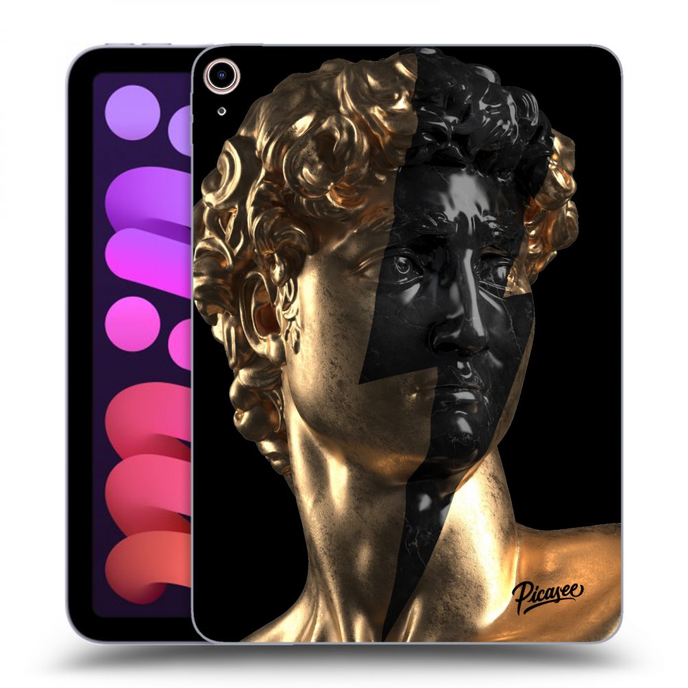 Picasee Schwarze Silikonhülle für Apple iPad mini 2021 (6. gen) - Wildfire - Gold