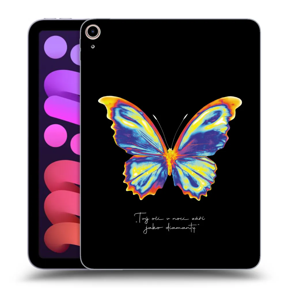 Picasee transparente Silikonhülle für Apple iPad mini 2021 (6. gen) - Diamanty Black