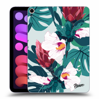 Picasee transparente Silikonhülle für Apple iPad mini 2021 (6. gen) - Rhododendron