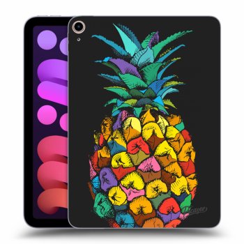 Picasee Schwarze Silikonhülle für Apple iPad mini 2021 (6. gen) - Pineapple