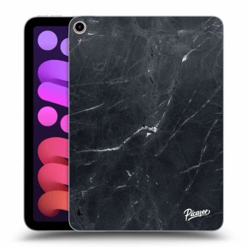 Picasee Schwarze Silikonhülle für Apple iPad mini 2021 (6. gen) - Black marble