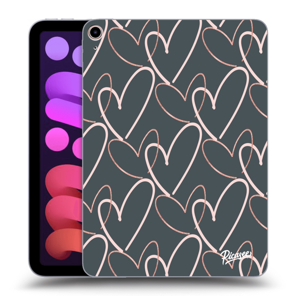 Picasee Schwarze Silikonhülle für Apple iPad mini 2021 (6. gen) - Lots of love