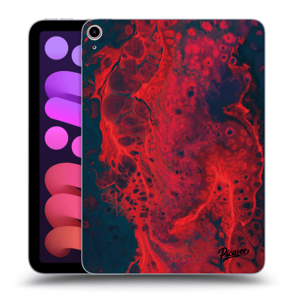 Picasee Schwarze Silikonhülle für Apple iPad mini 2021 (6. gen) - Organic red
