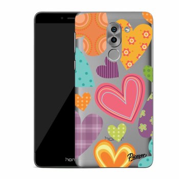Picasee Honor 6X Hülle - Transparentes Silikon - Colored heart