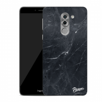 Picasee Honor 6X Hülle - Transparentes Silikon - Black marble