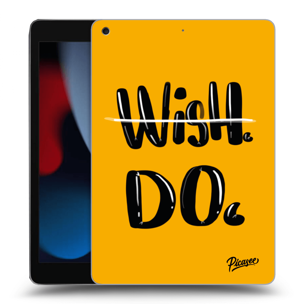 Picasee transparente Silikonhülle für Apple iPad 10.2" 2021 (9. gen) - Wish Do