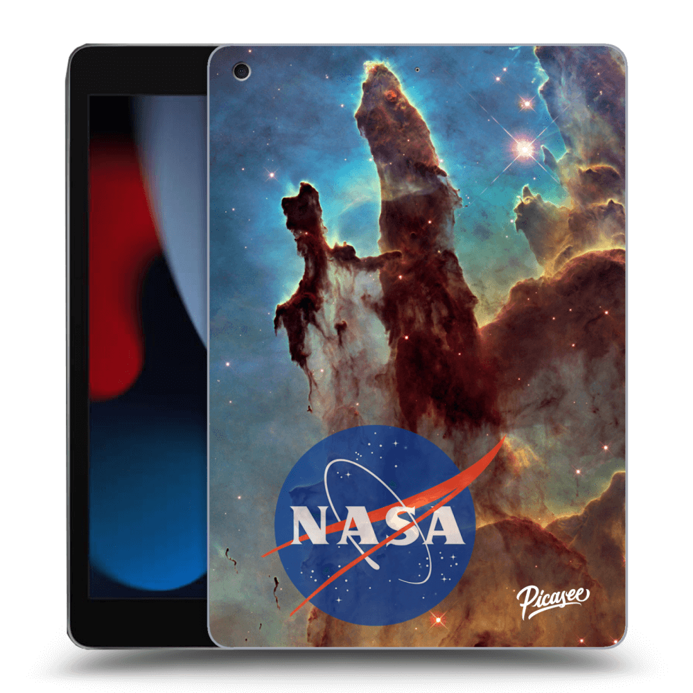Picasee transparente Silikonhülle für Apple iPad 10.2" 2021 (9. gen) - Eagle Nebula