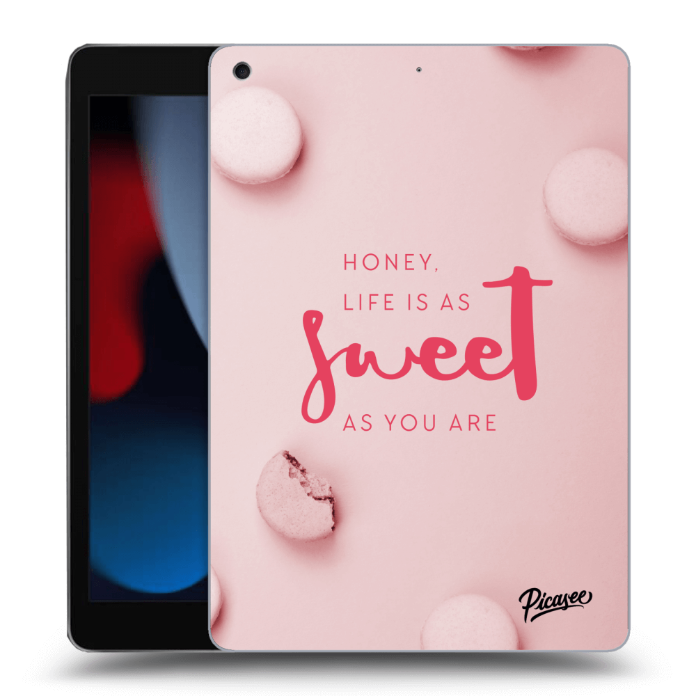 Picasee transparente Silikonhülle für Apple iPad 10.2" 2021 (9. gen) - Life is as sweet as you are