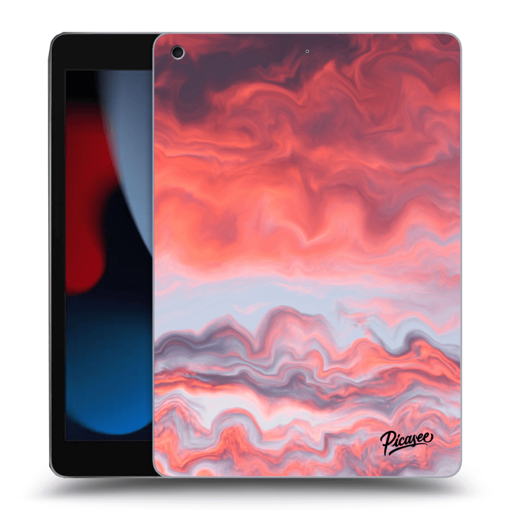 Picasee Schwarze Silikonhülle für Apple iPad 10.2" 2021 (9. gen) - Sunset