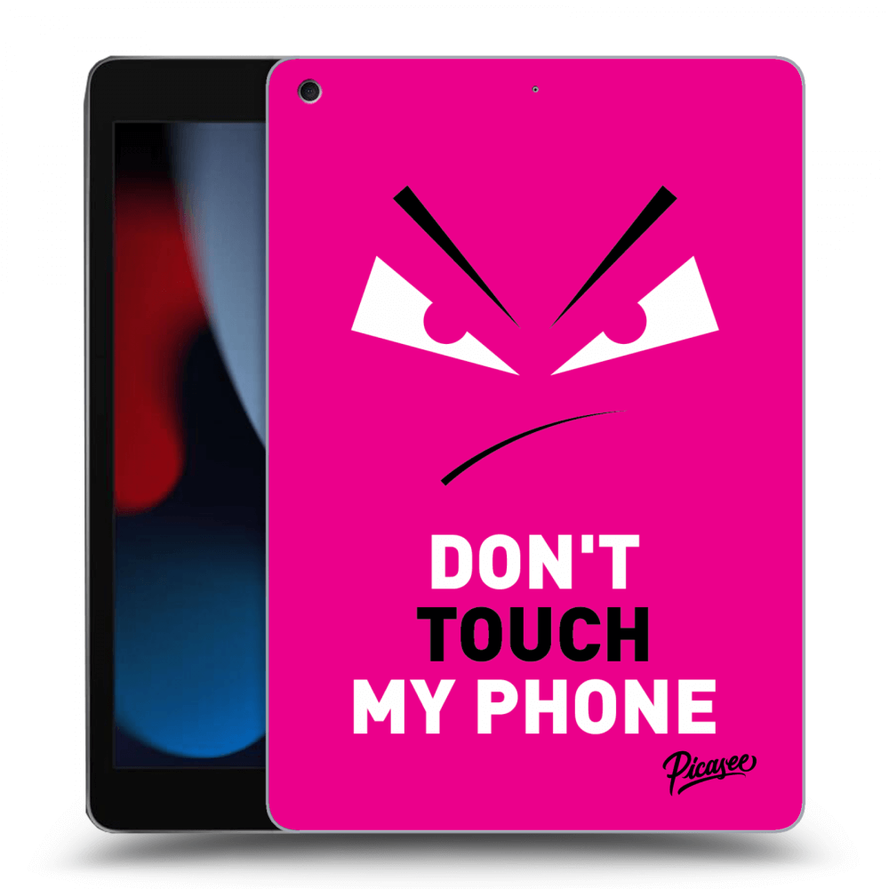 Picasee transparente Silikonhülle für Apple iPad 10.2" 2021 (9. gen) - Evil Eye - Pink