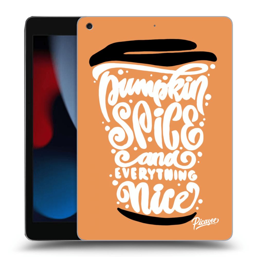 Picasee Schwarze Silikonhülle für Apple iPad 10.2" 2021 (9. gen) - Pumpkin coffee