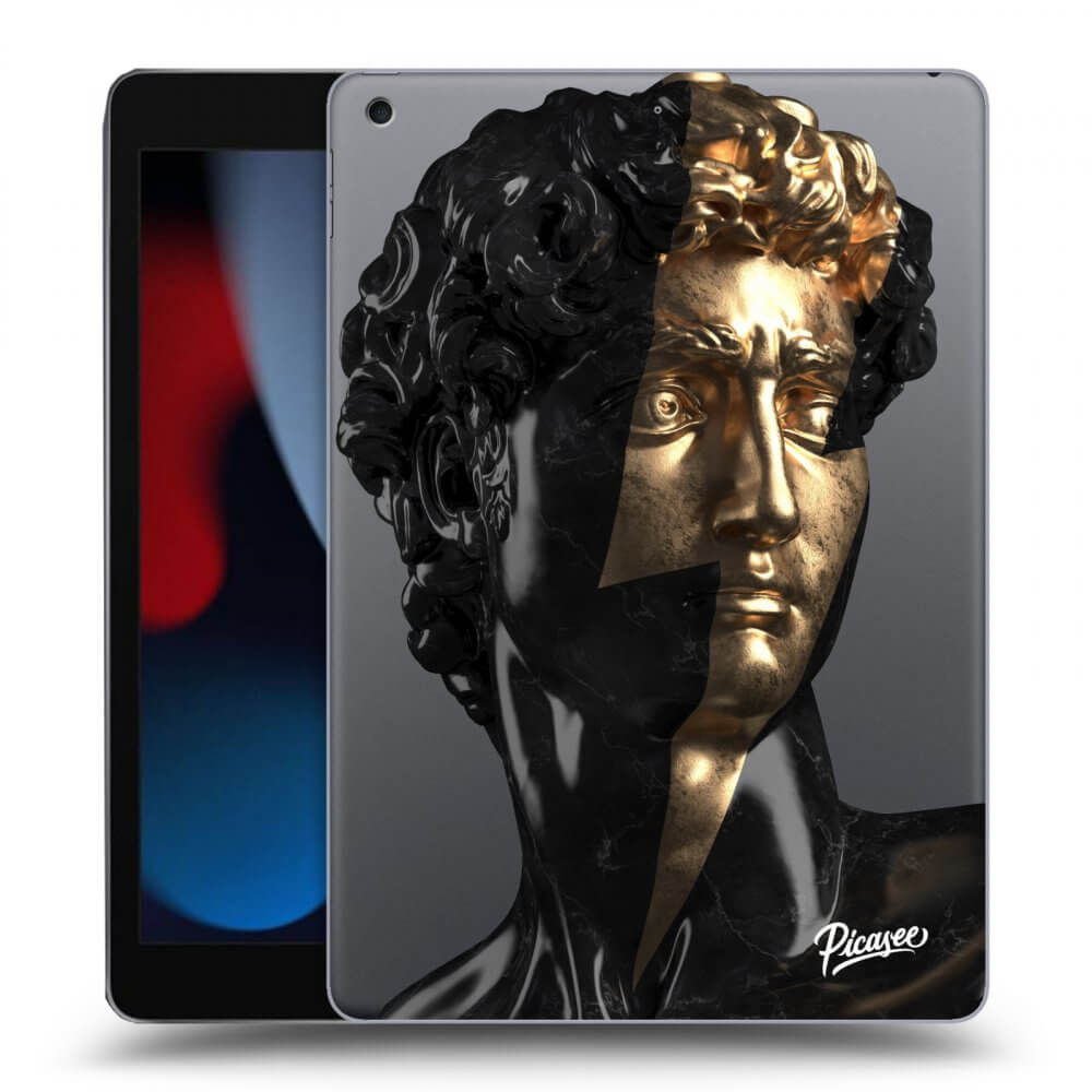 Picasee transparente Silikonhülle für Apple iPad 10.2" 2021 (9. gen) - Wildfire - Black
