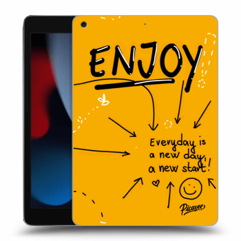 Picasee Schwarze Silikonhülle für Apple iPad 10.2" 2021 (9. gen) - Enjoy