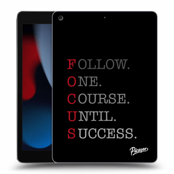Picasee Schwarze Silikonhülle für Apple iPad 10.2" 2021 (9. gen) - Focus