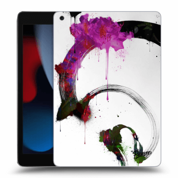 Picasee Schwarze Silikonhülle für Apple iPad 10.2" 2021 (9. gen) - Peony White