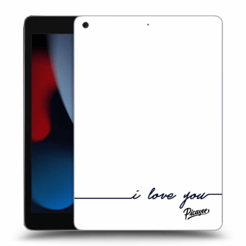 Picasee transparente Silikonhülle für Apple iPad 10.2" 2021 (9. gen) - I love you