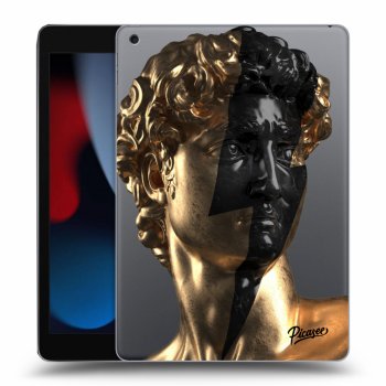 Picasee transparente Silikonhülle für Apple iPad 10.2" 2021 (9. gen) - Wildfire - Gold