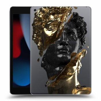 Picasee transparente Silikonhülle für Apple iPad 10.2" 2021 (9. gen) - Gold - Black