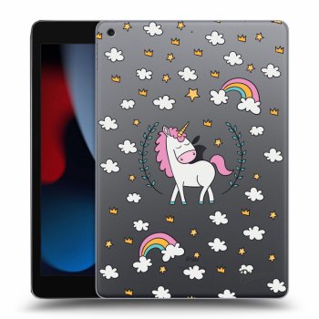 Picasee transparente Silikonhülle für Apple iPad 10.2" 2021 (9. gen) - Unicorn star heaven