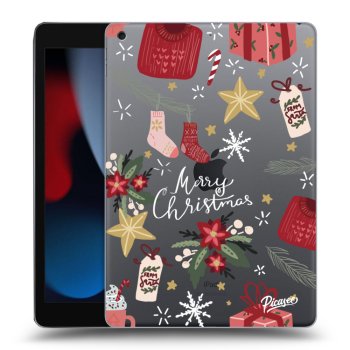 Picasee transparente Silikonhülle für Apple iPad 10.2" 2021 (9. gen) - Christmas