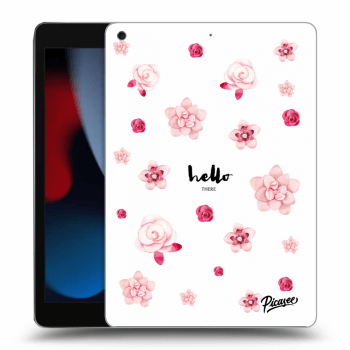 Picasee Schwarze Silikonhülle für Apple iPad 10.2" 2021 (9. gen) - Hello there