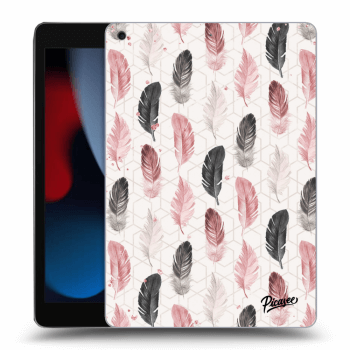 Picasee Schwarze Silikonhülle für Apple iPad 10.2" 2021 (9. gen) - Feather 2