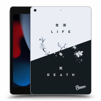 Picasee Schwarze Silikonhülle für Apple iPad 10.2" 2021 (9. gen) - Life - Death
