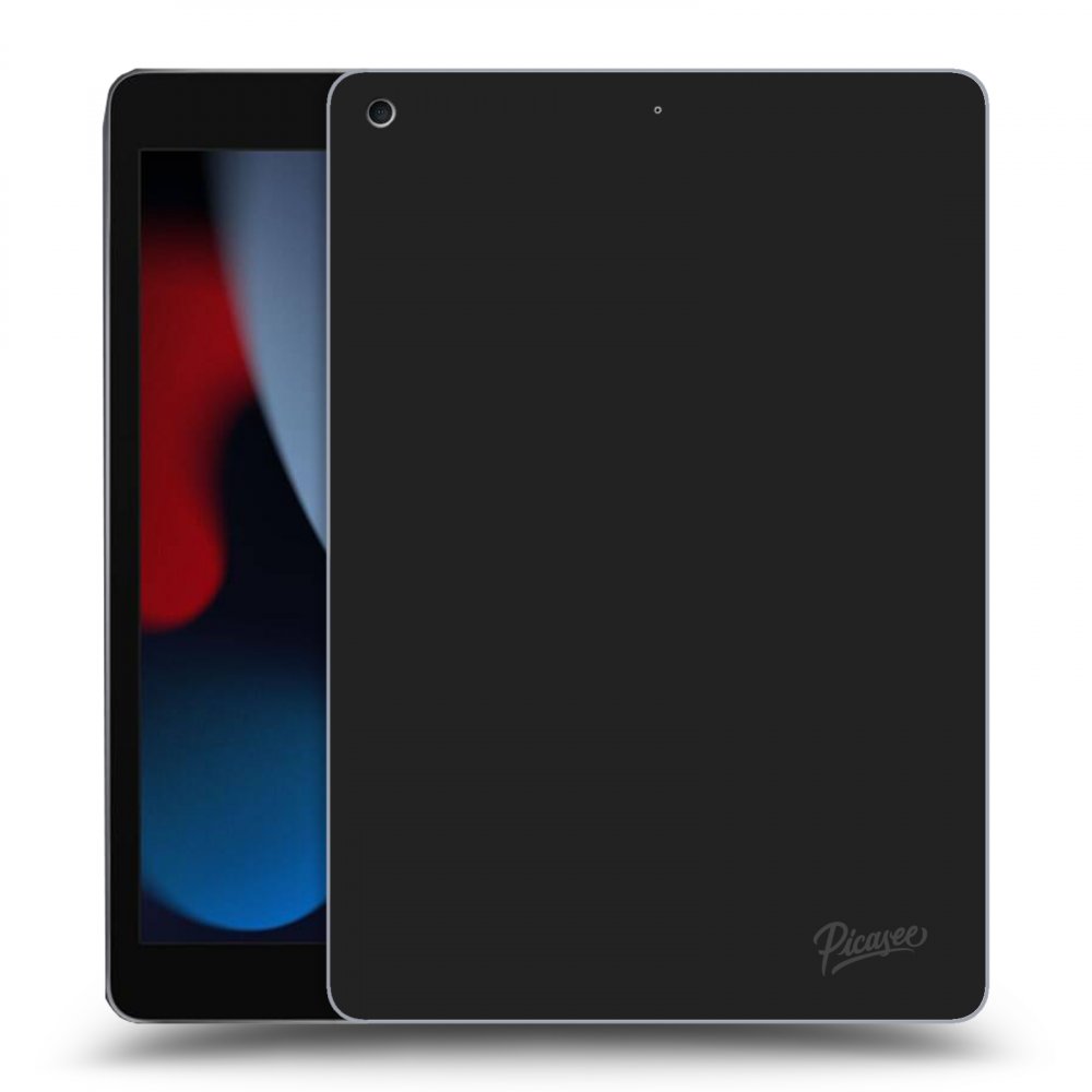 Picasee Schwarze Silikonhülle für Apple iPad 10.2" 2021 (9. gen) - Clear