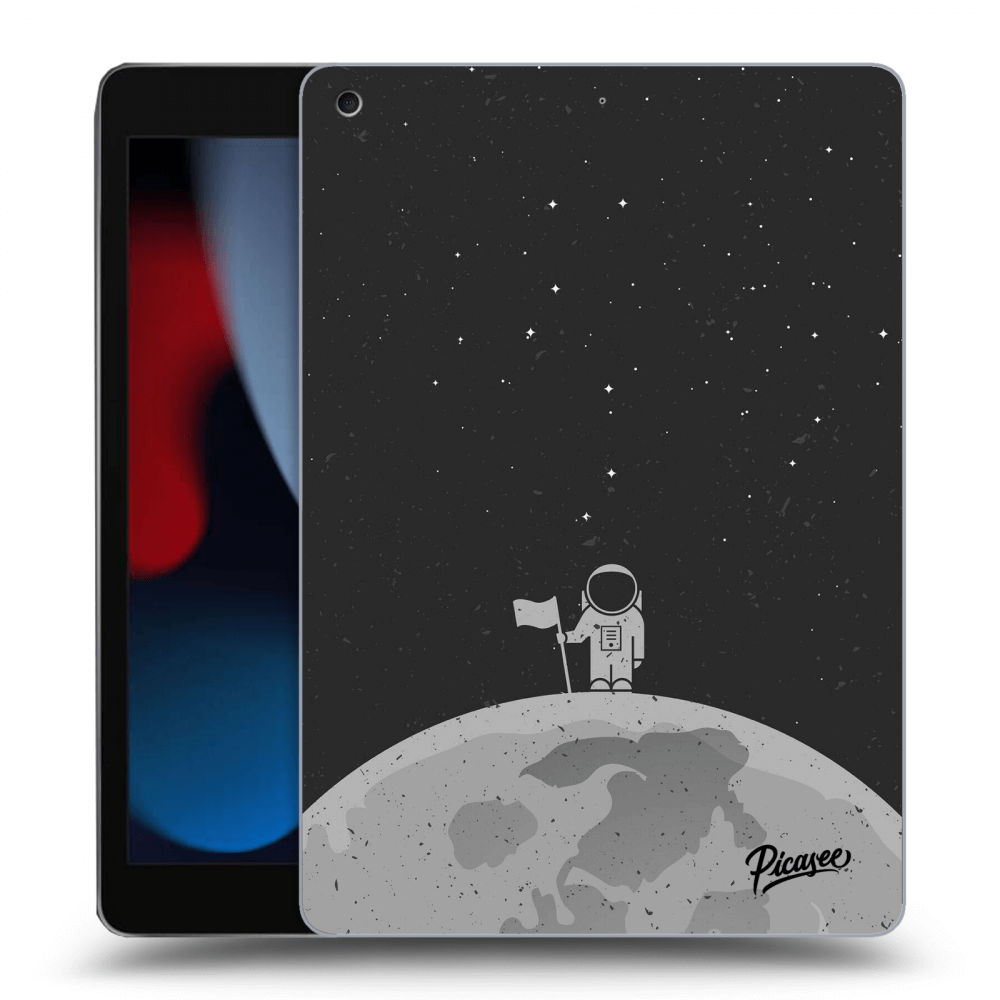 Picasee Schwarze Silikonhülle für Apple iPad 10.2" 2021 (9. gen) - Astronaut