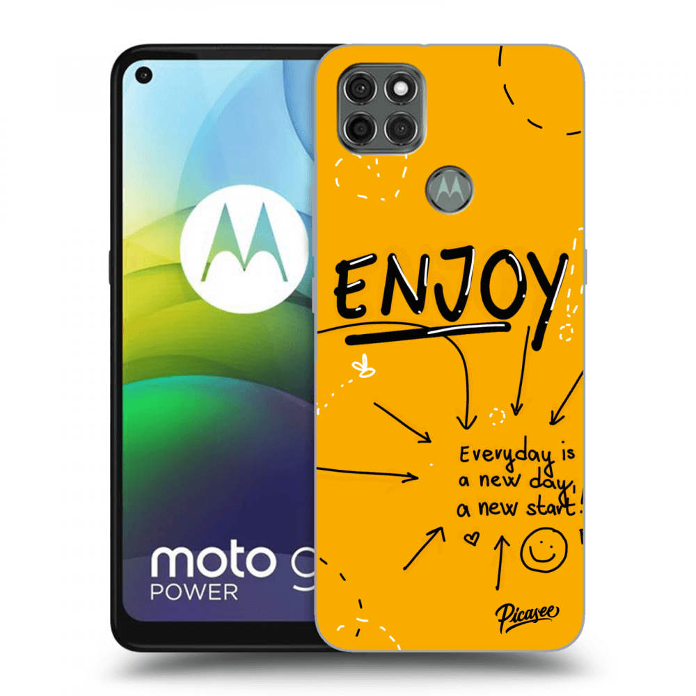 Picasee Motorola Moto G9 Power Hülle - Schwarzes Silikon - Enjoy