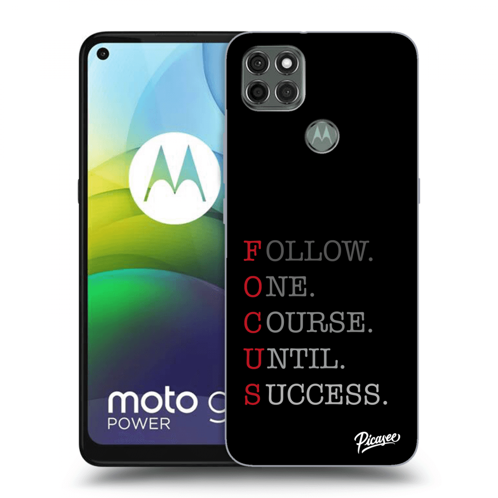 Picasee Motorola Moto G9 Power Hülle - Schwarzes Silikon - Focus