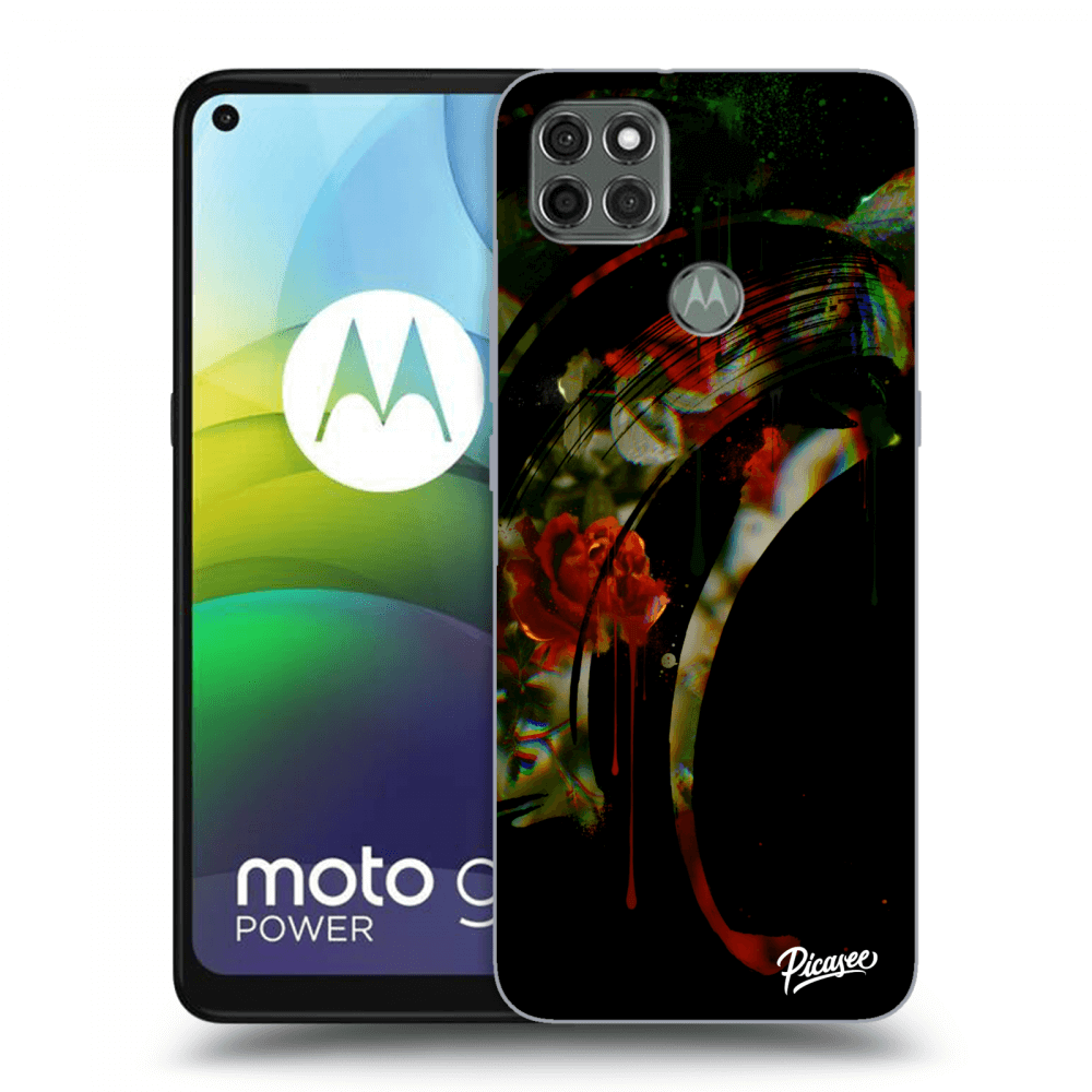 Picasee Motorola Moto G9 Power Hülle - Schwarzes Silikon - Roses black