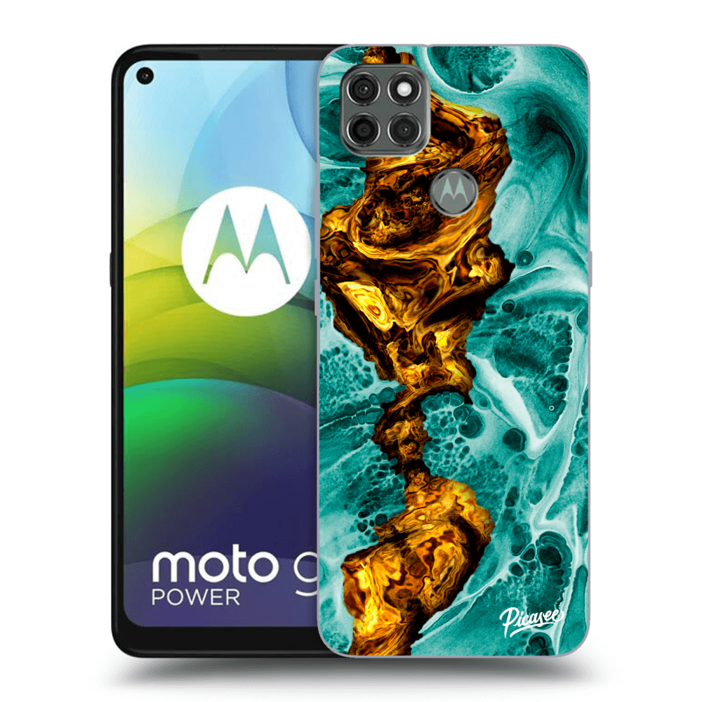 Picasee Motorola Moto G9 Power Hülle - Schwarzes Silikon - Goldsky