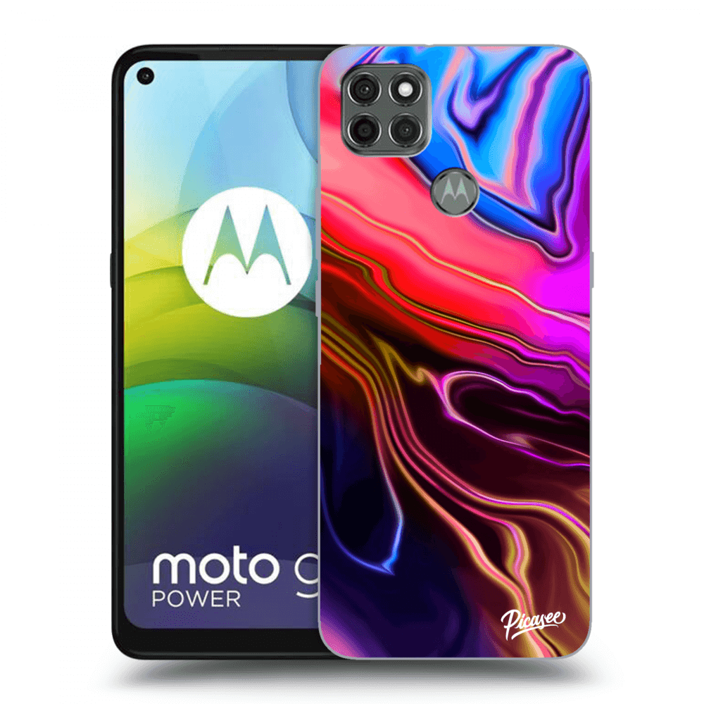 Picasee Motorola Moto G9 Power Hülle - Schwarzes Silikon - Electric