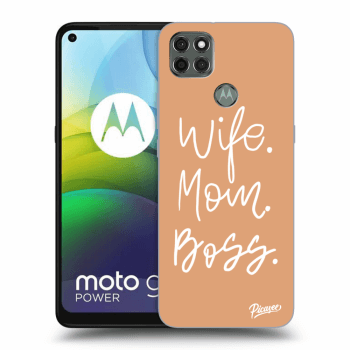 Picasee Motorola Moto G9 Power Hülle - Schwarzes Silikon - Boss Mama