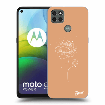 Picasee Motorola Moto G9 Power Hülle - Schwarzes Silikon - Peonies