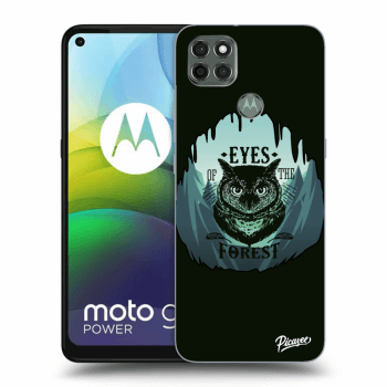 Picasee Motorola Moto G9 Power Hülle - Schwarzes Silikon - Forest owl