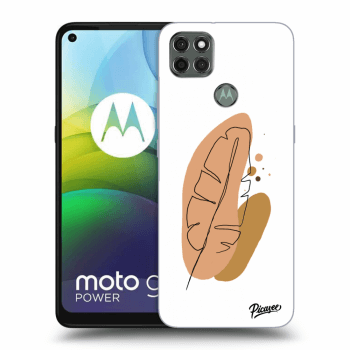 Picasee Motorola Moto G9 Power Hülle - Schwarzes Silikon - Feather brown