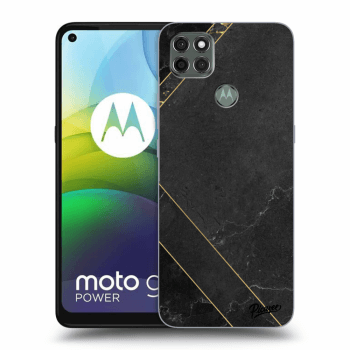 Picasee Motorola Moto G9 Power Hülle - Schwarzes Silikon - Black tile