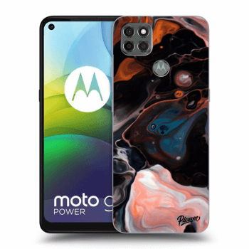 Picasee Motorola Moto G9 Power Hülle - Schwarzes Silikon - Cream